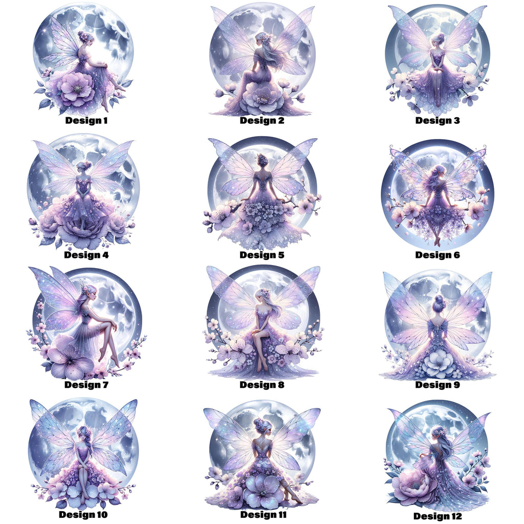 Purple Moon Fairies Heat Transfer