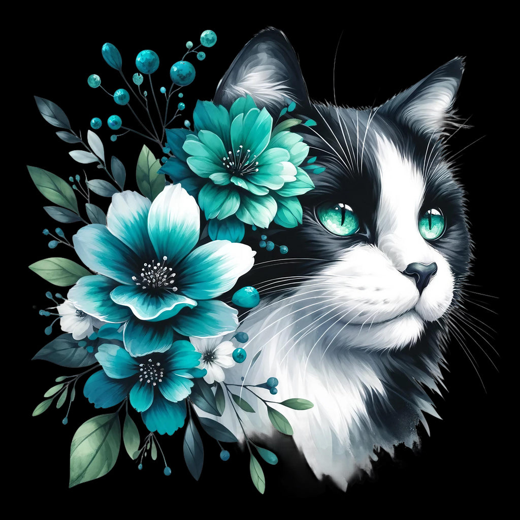Floral Cats DTF Transfer
