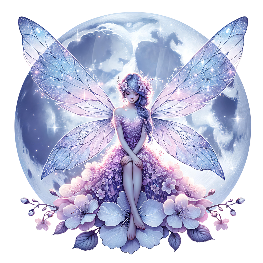 Purple Moon Fairies Heat Transfer