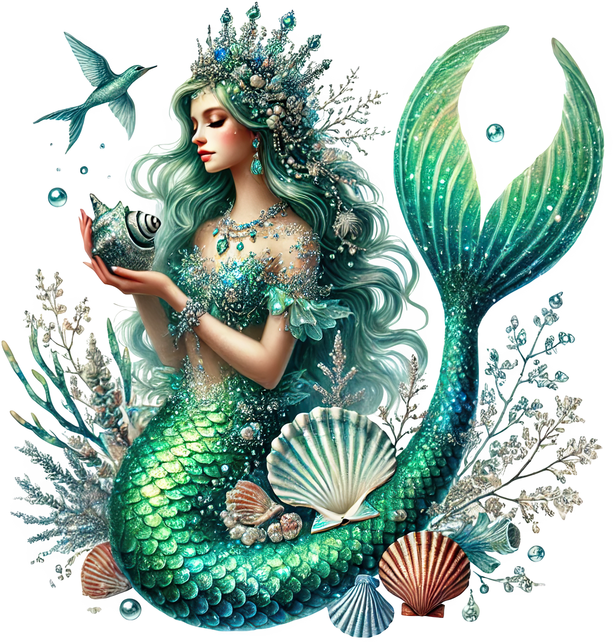 Mystic Mermaids Graphic T-shirt S-5X