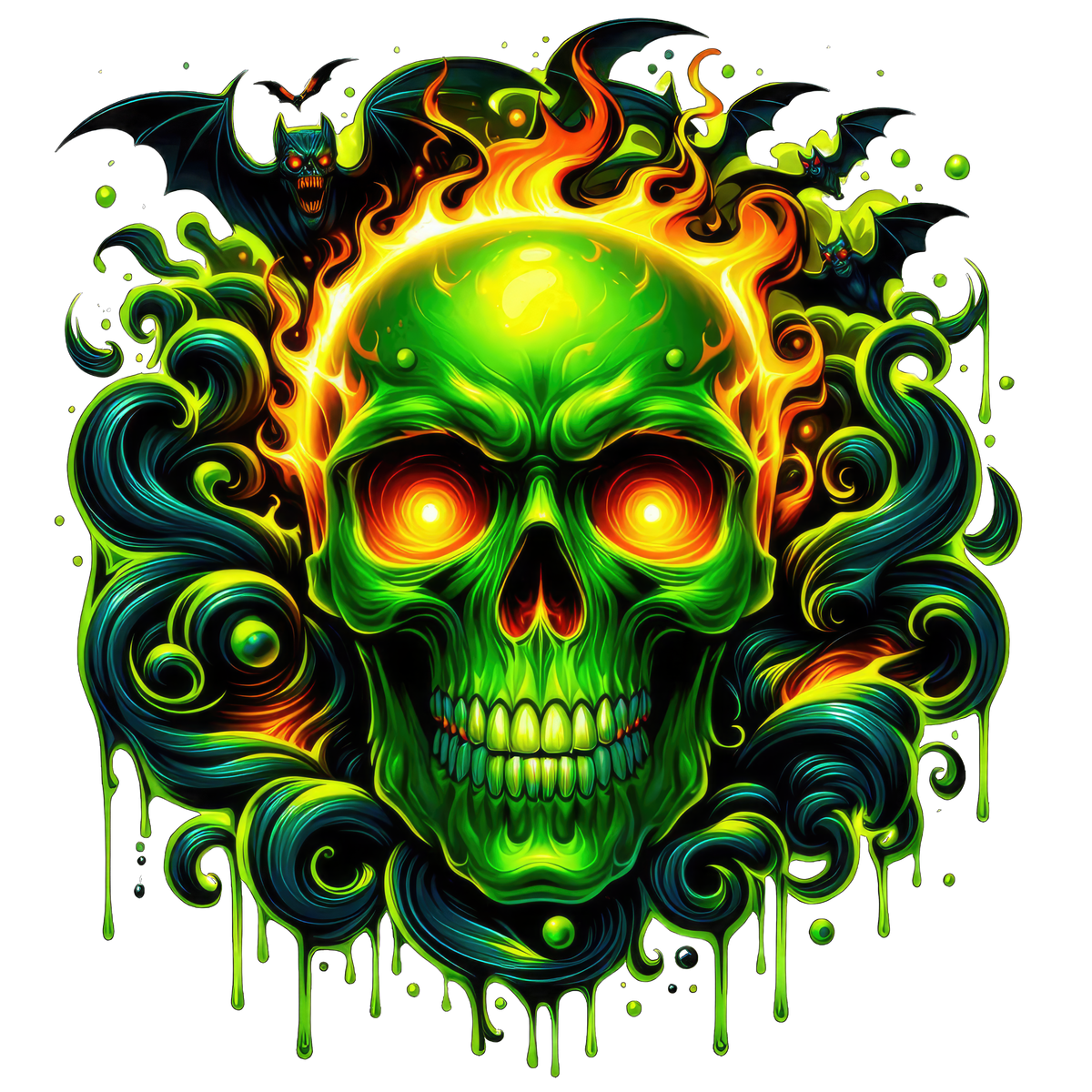 Horror Skulls Graphic T-shirt S-5X