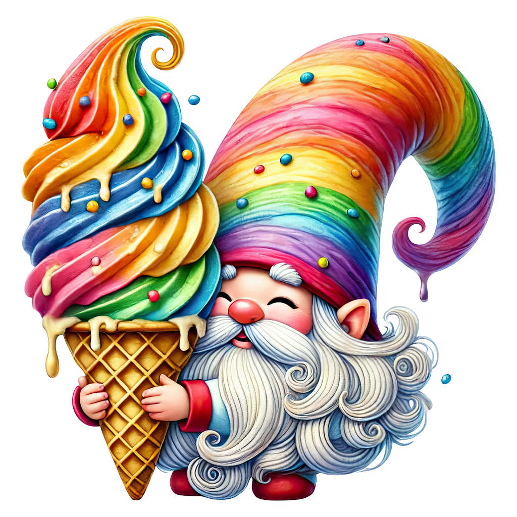 Ice Cream Gnome Heat Transfer