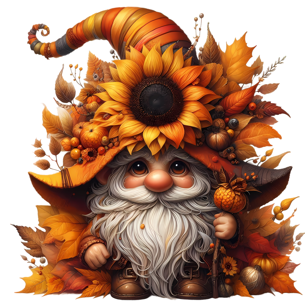 Cute Fall Gnomes Graphic T-shirt S-5X