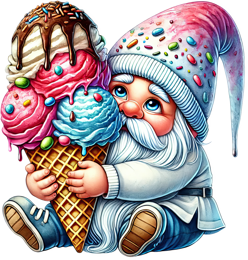 Ice Cream Gnome Heat Transfer