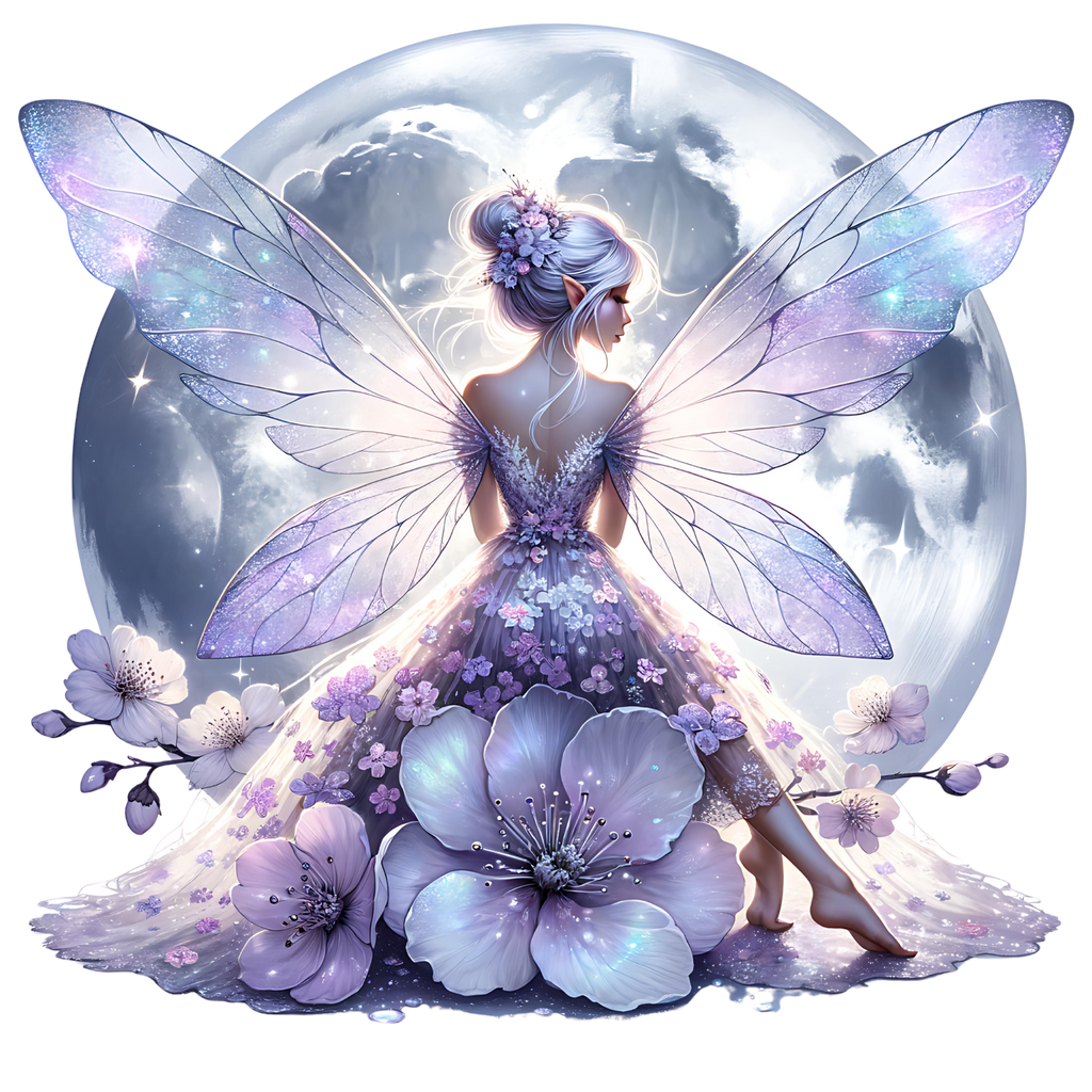 Purple Moon Fairies Heat Transfer
