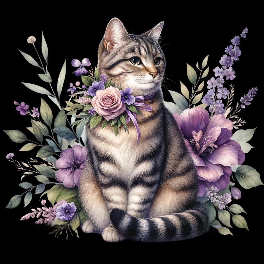 Floral Cats DTF Transfer