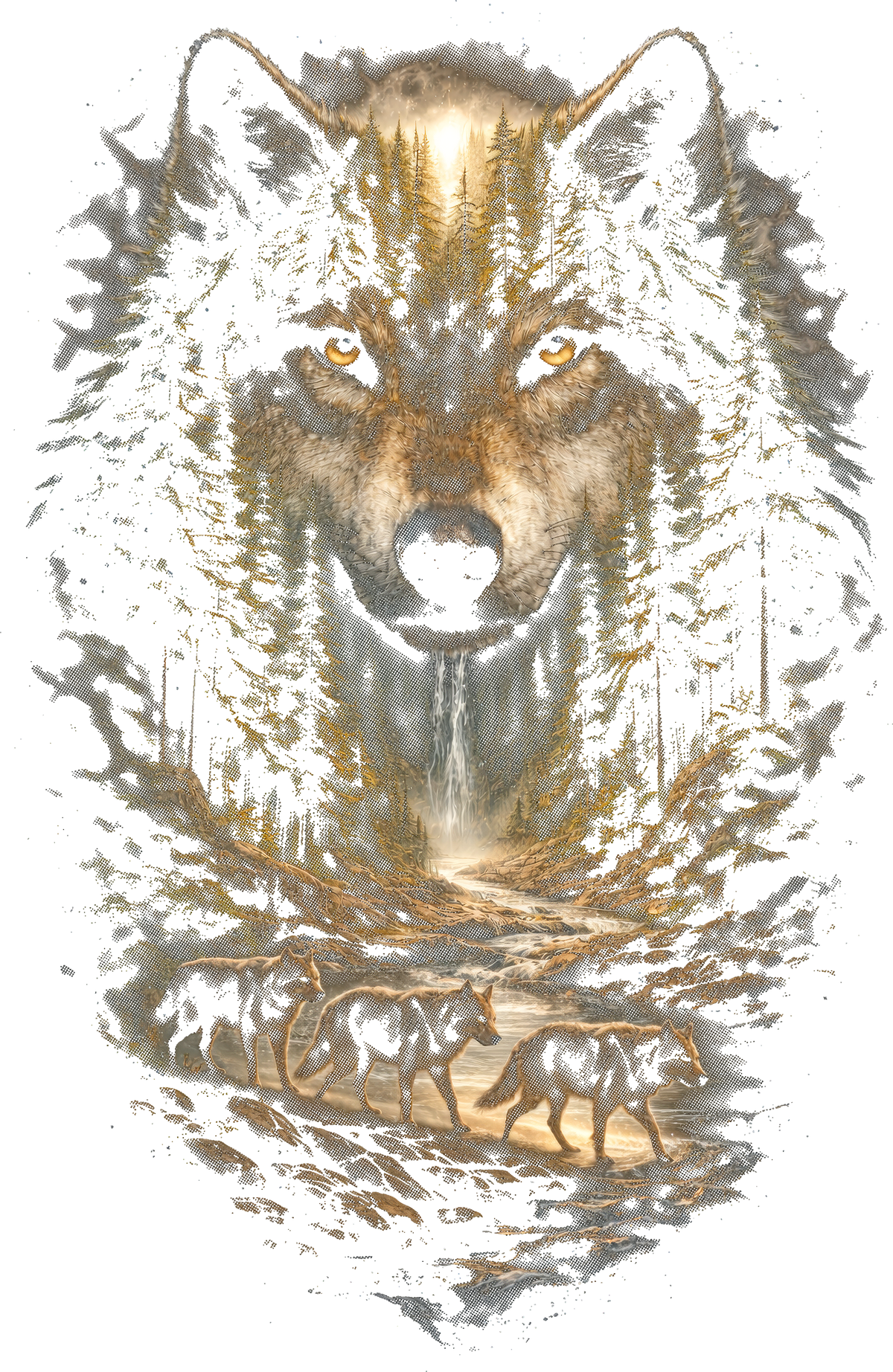 Fantasy Creatures & Wild Animals Graphic T-shirt S-5X Black Only