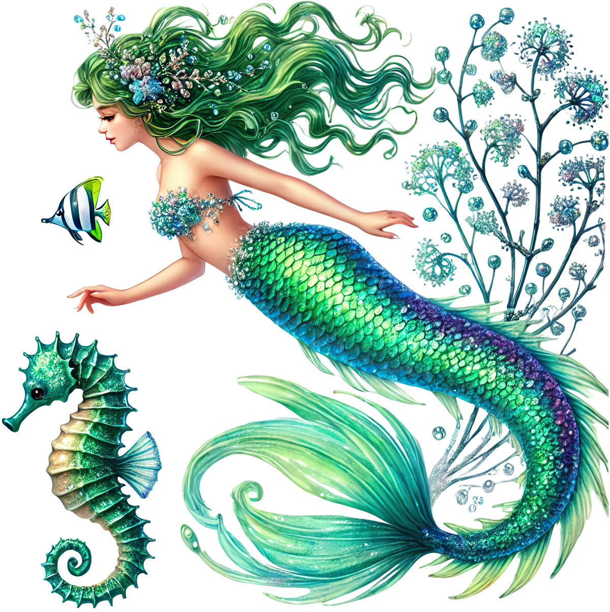 Mystic Mermaids Graphic T-shirt S-5X