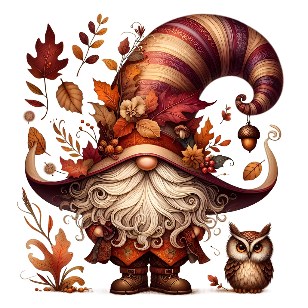 Cute Fall Gnomes Graphic T-shirt S-5X
