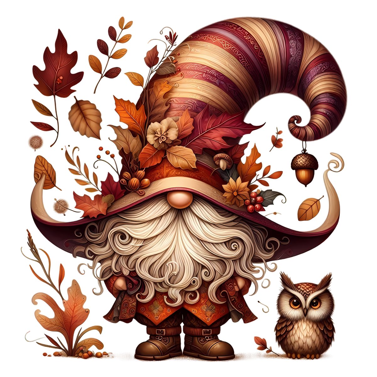 Cute Fall Gnomes Graphic T-shirt S-5X