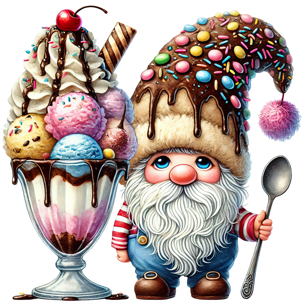 Ice Cream Gnome Heat Transfer