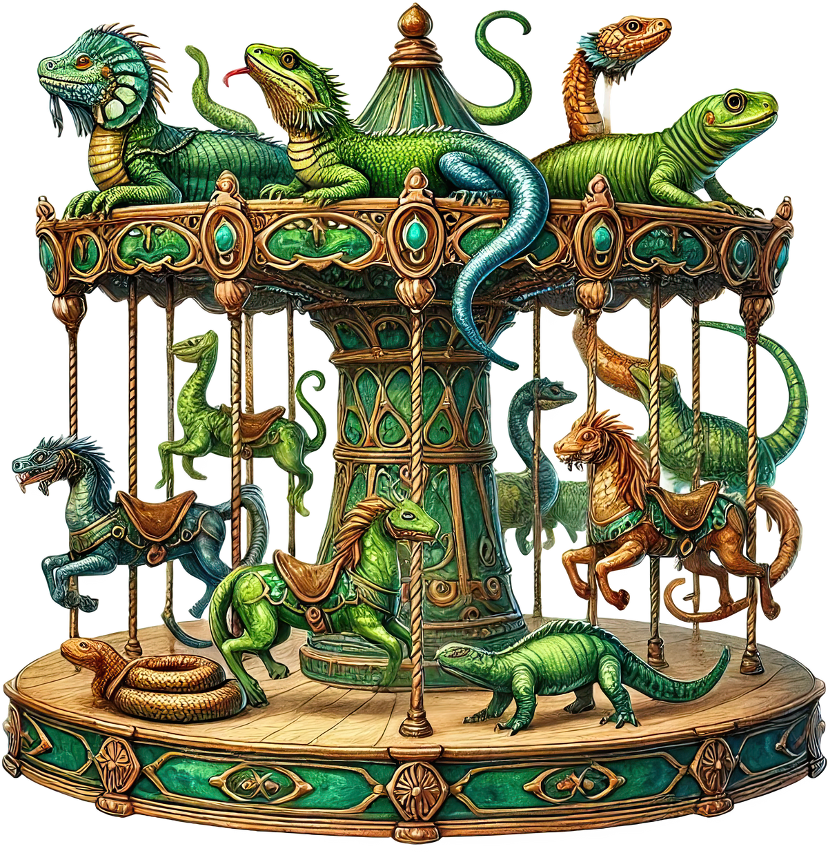 Animal Carousels Heat Transfer