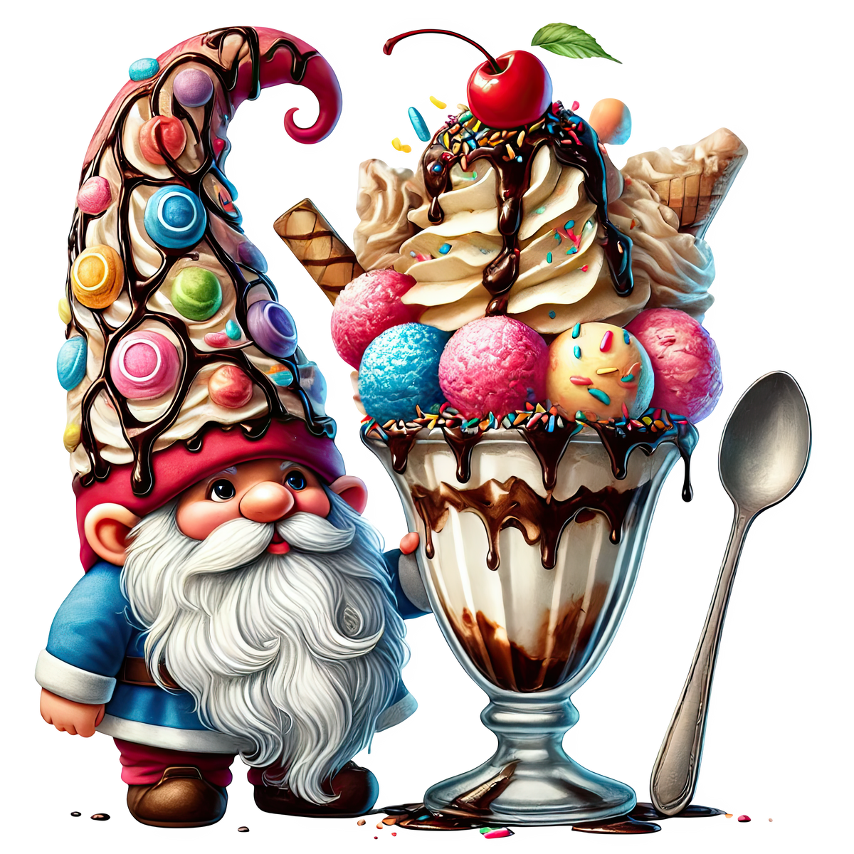 Ice Cream Gnome Heat Transfer
