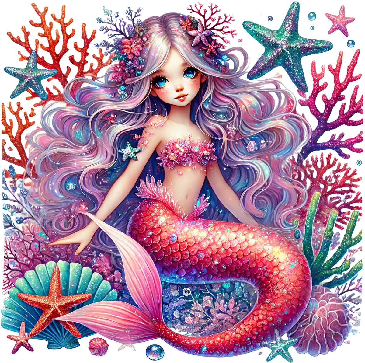 Mystic Mermaids Graphic T-shirt S-5X