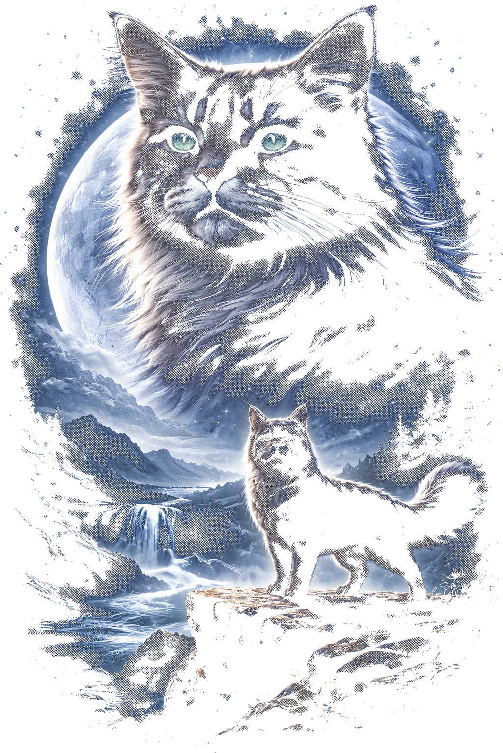 Fantasy Creatures & Wild Animals Graphic T-shirt S-5X Black Only