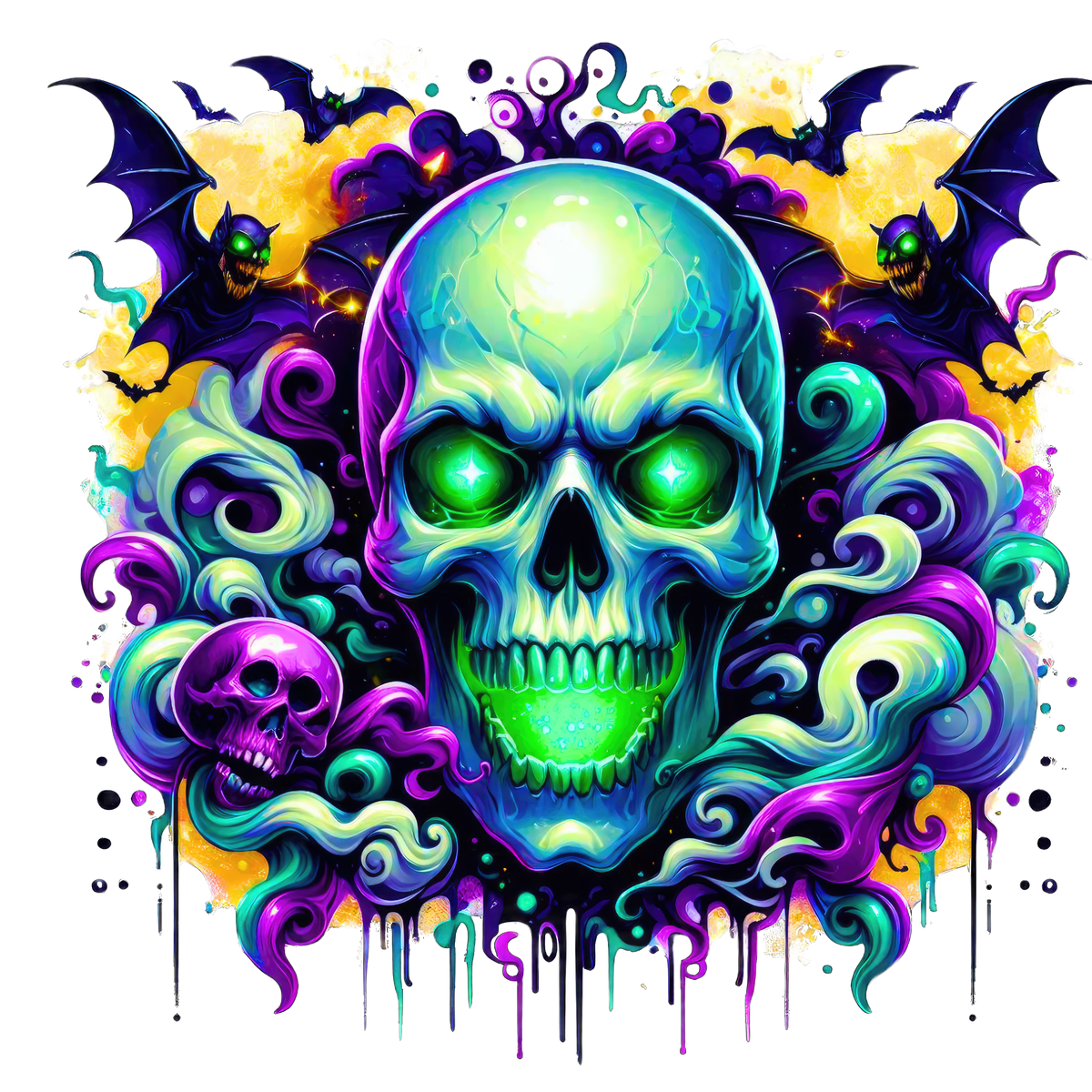 Horror Skulls Graphic T-shirt S-5X