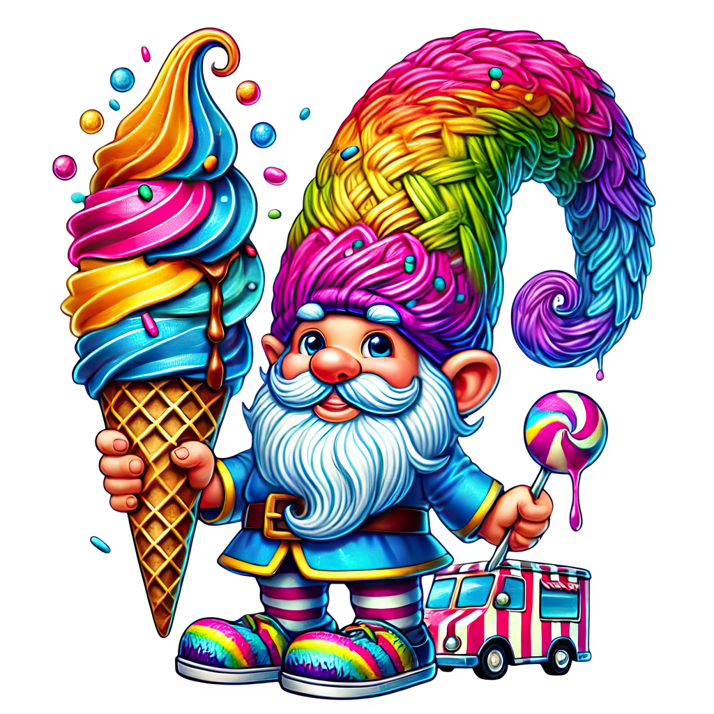 Ice Cream Gnome Heat Transfer