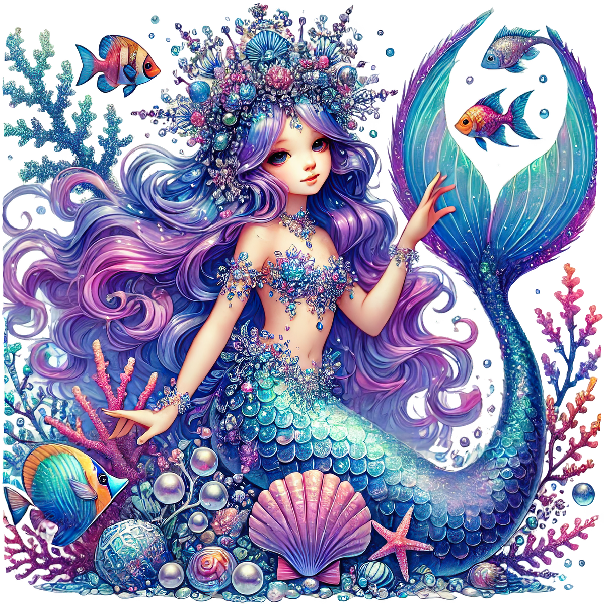 Mystic Mermaids Graphic T-shirt S-5X