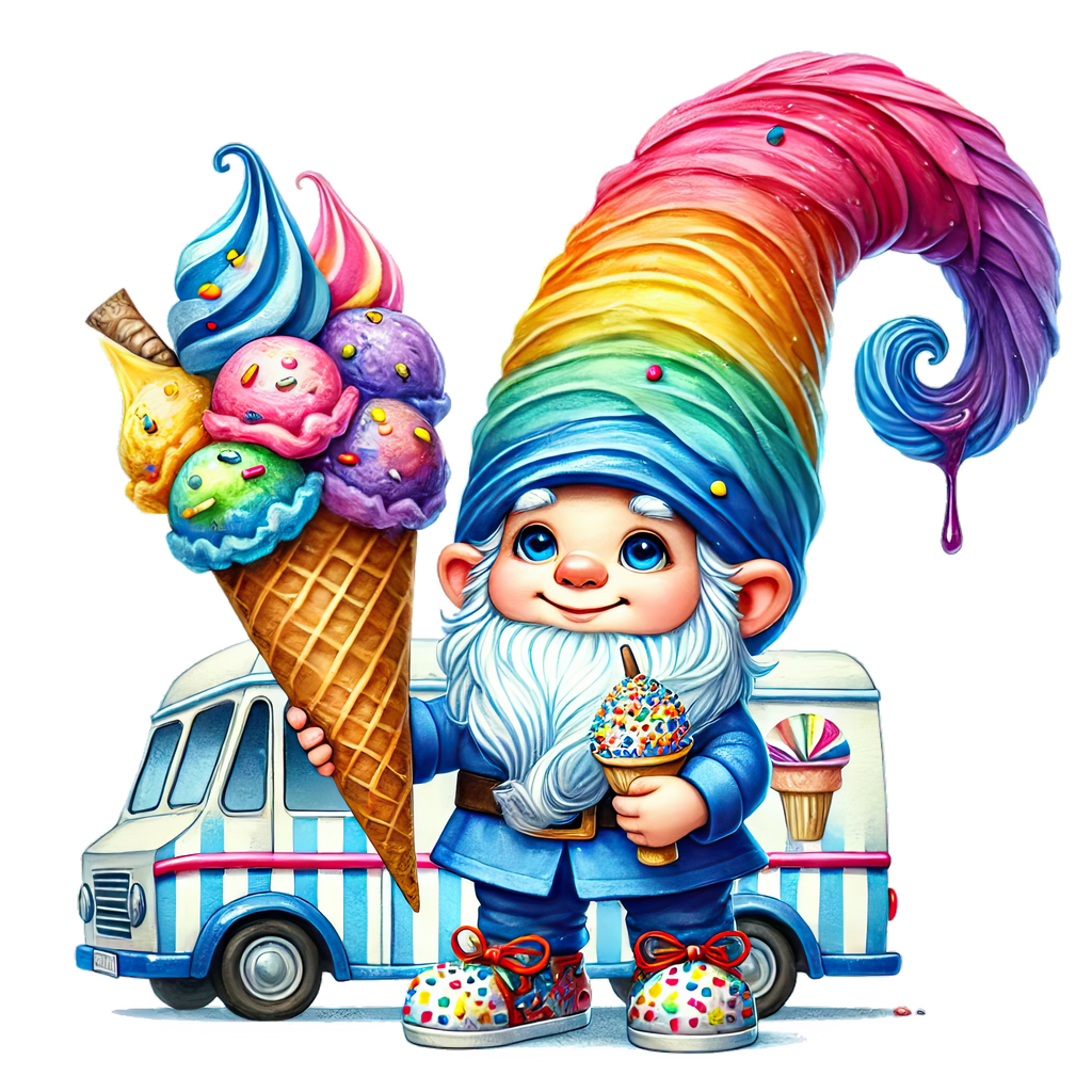 Ice Cream Gnome Heat Transfer