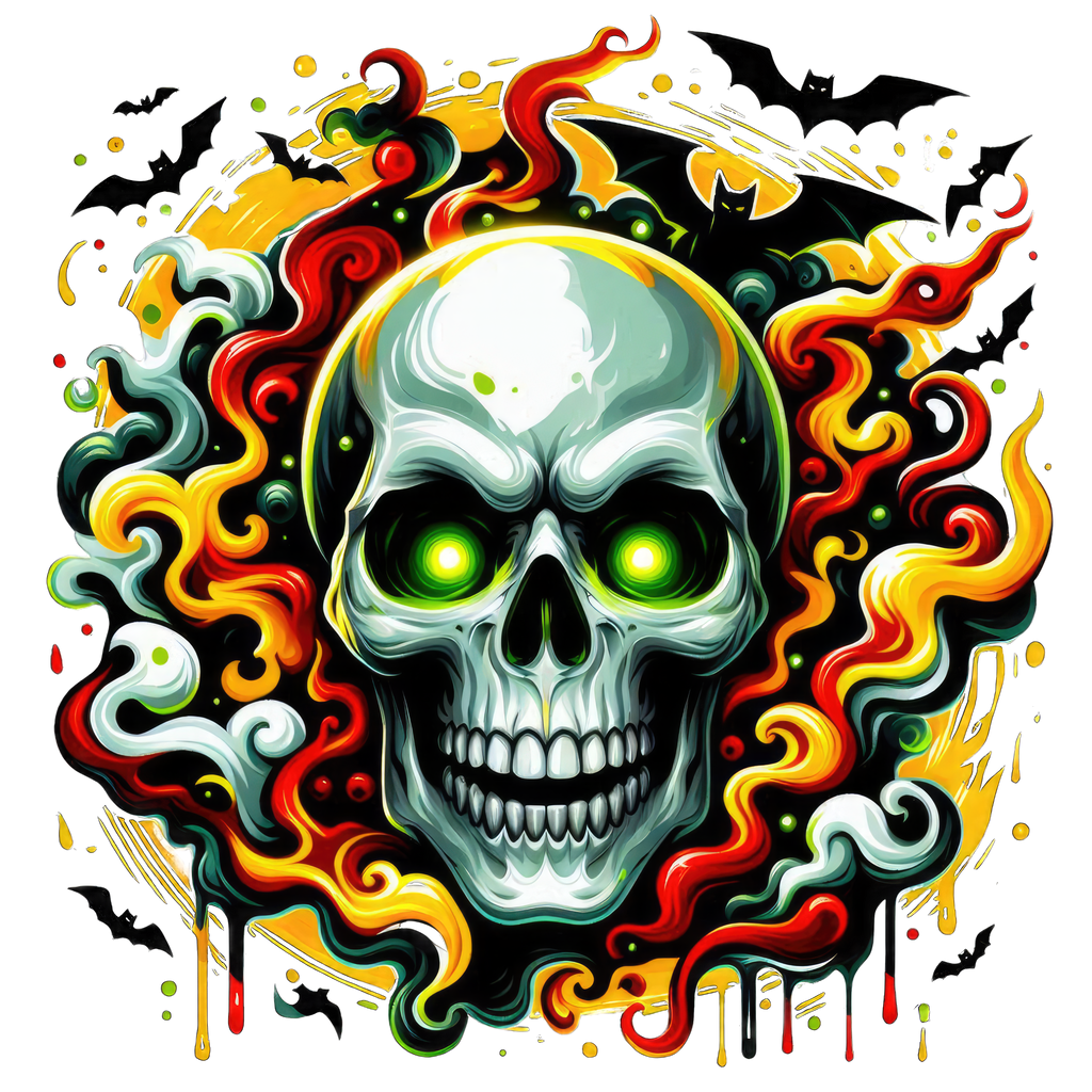 Horror Skulls Graphic T-shirt S-5X