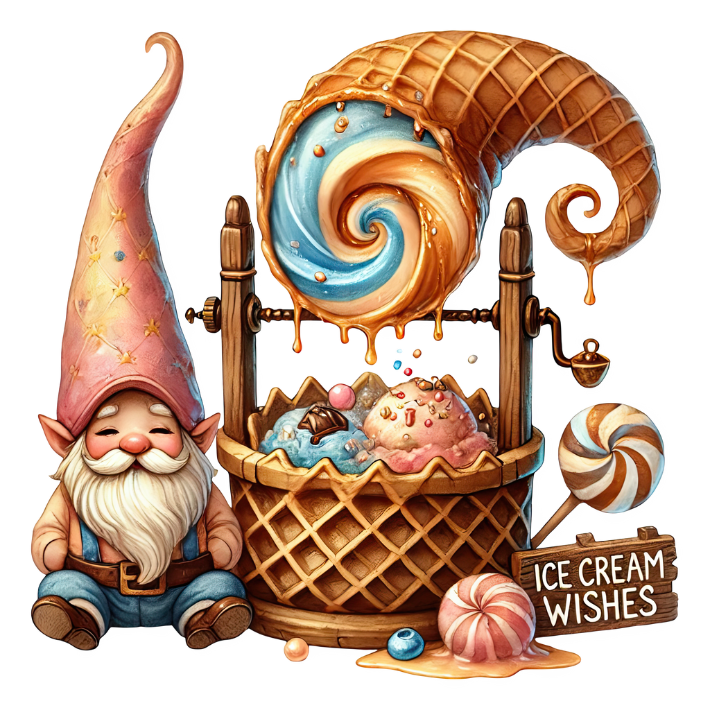 Ice Cream Gnome Heat Transfer
