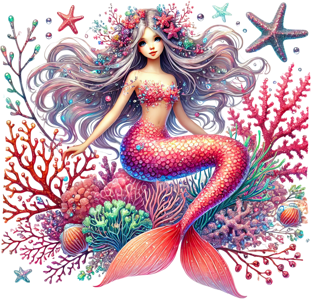Mystic Mermaids Graphic T-shirt S-5X