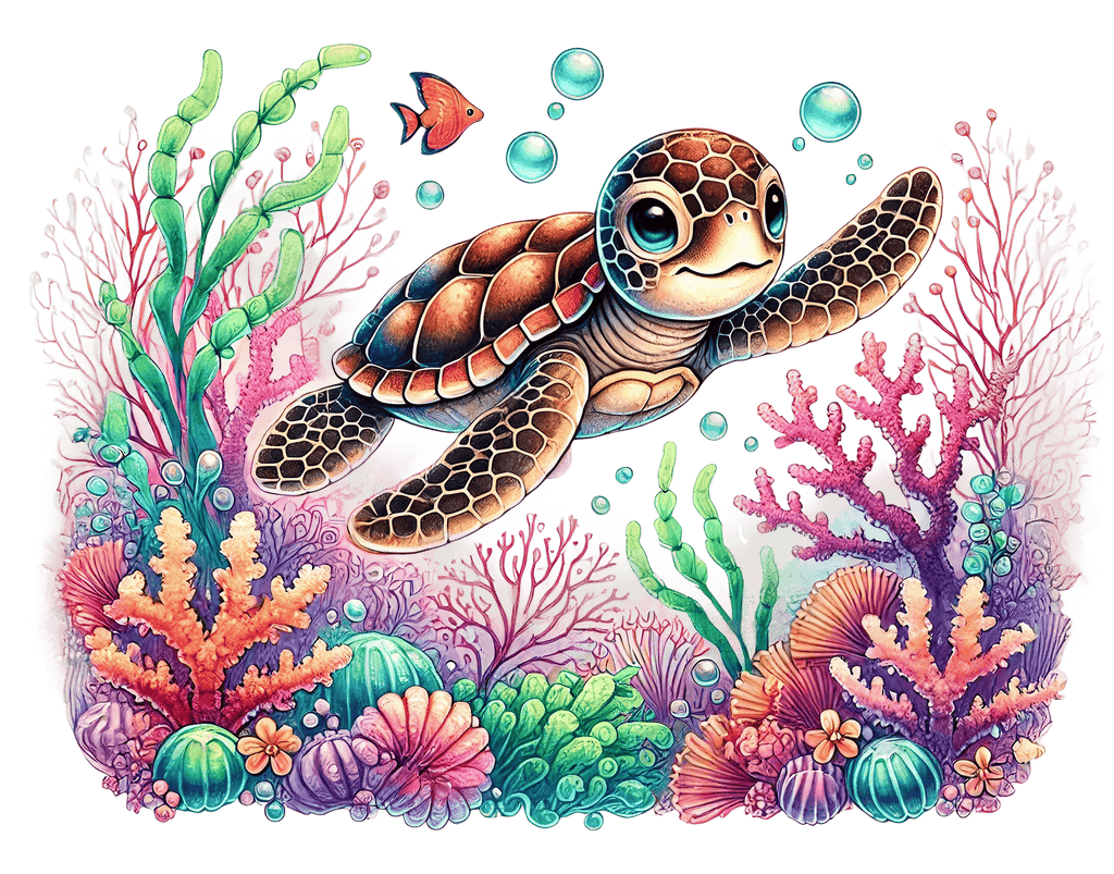 Baby Sea Turtles P1 Heat Transfer