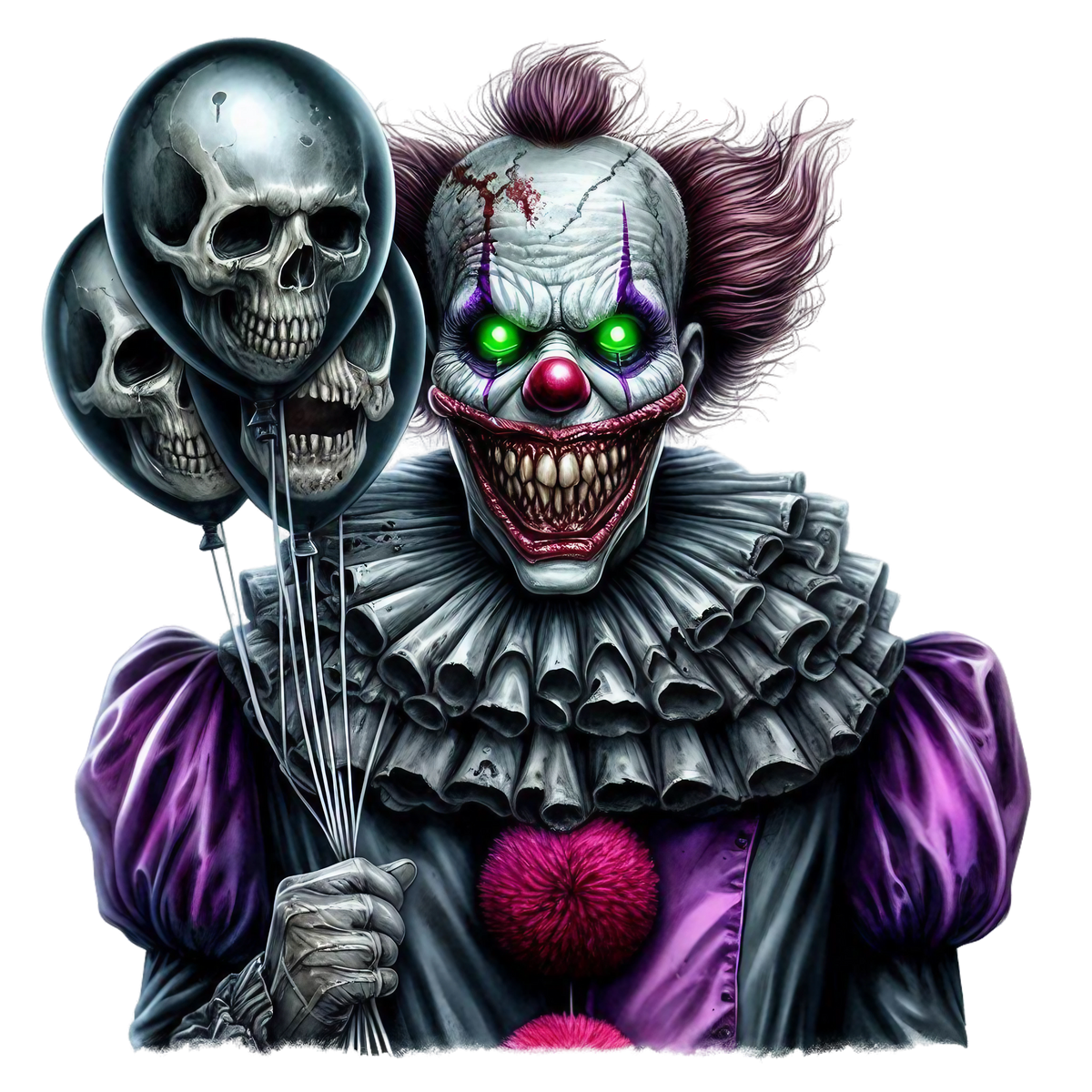 Spooky Clowns Heat Transfer