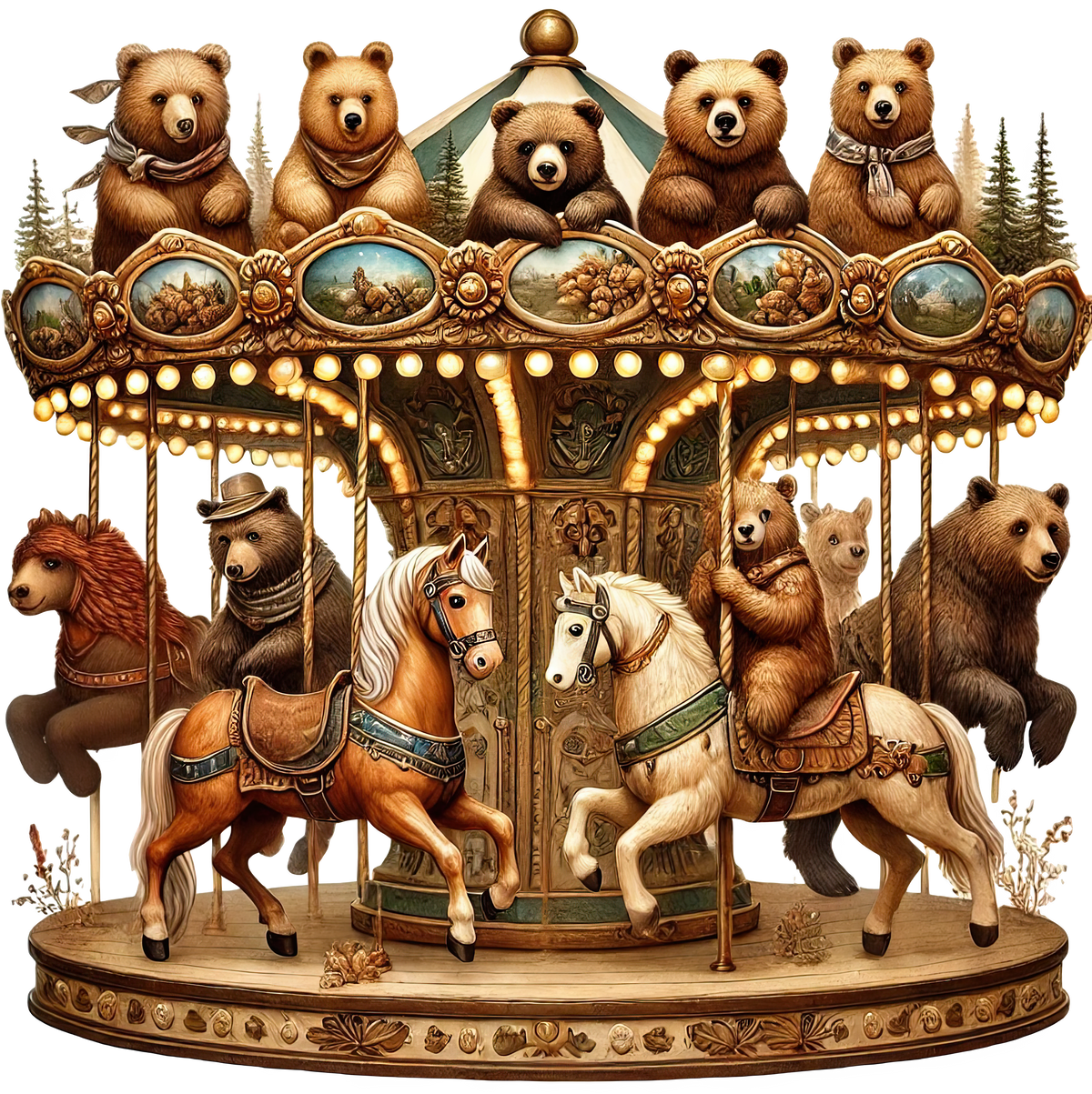 Animal Carousels Heat Transfer