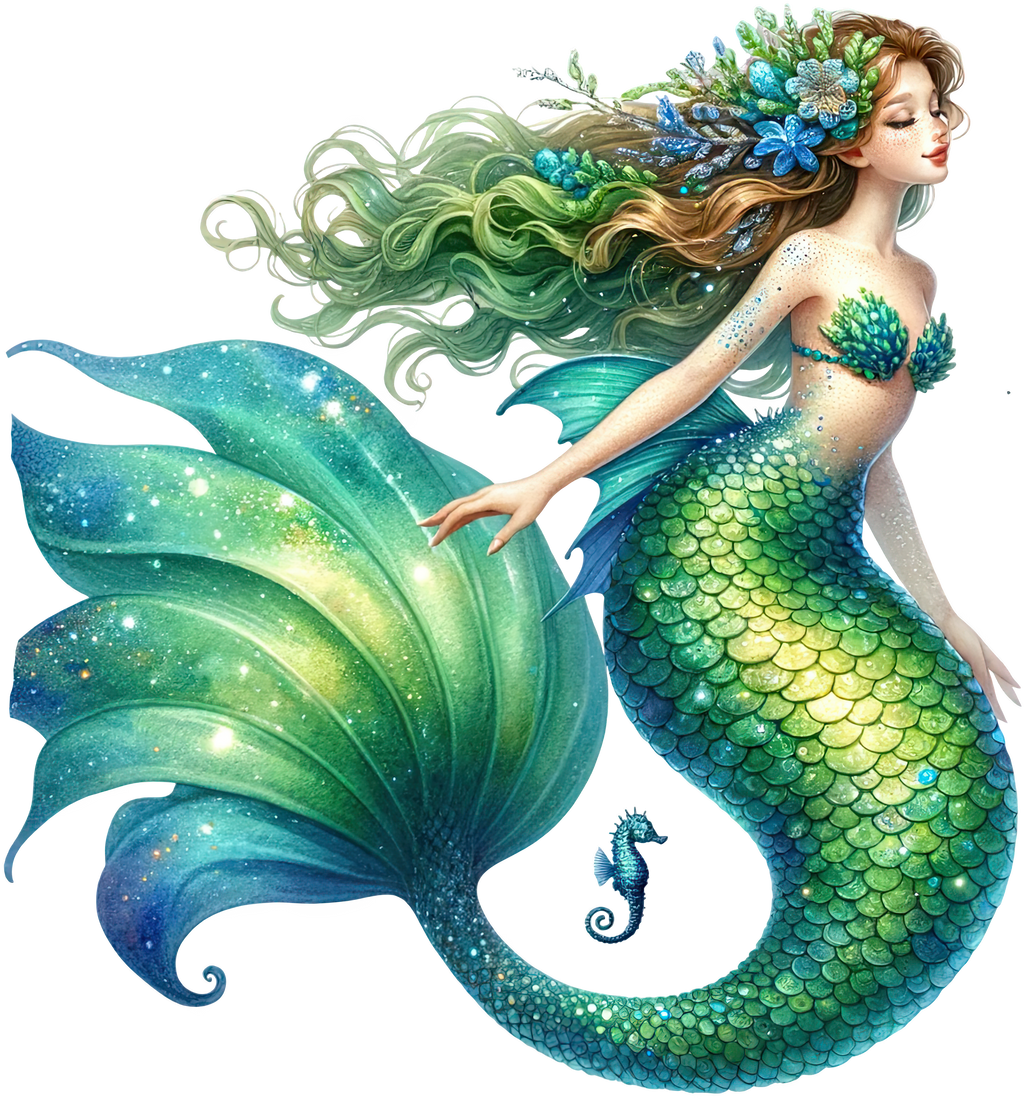 Mystic Mermaids Graphic T-shirt S-5X