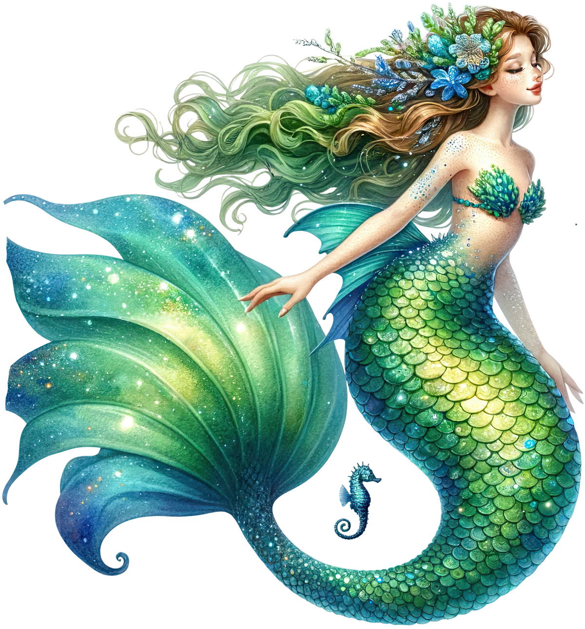 Mystic Mermaids Graphic T-shirt S-5X