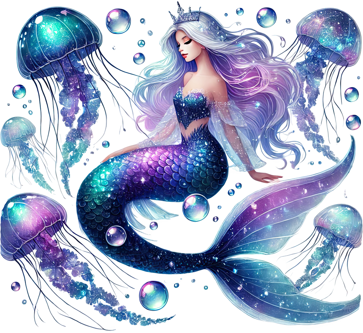 Mystic Mermaids Graphic T-shirt S-5X