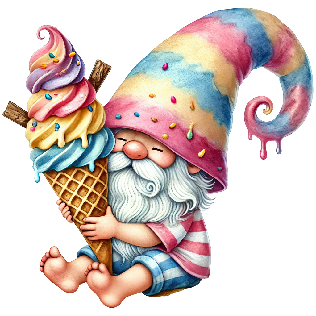 Ice Cream Gnome Heat Transfer