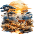 African Safari Animals Heat Transfer