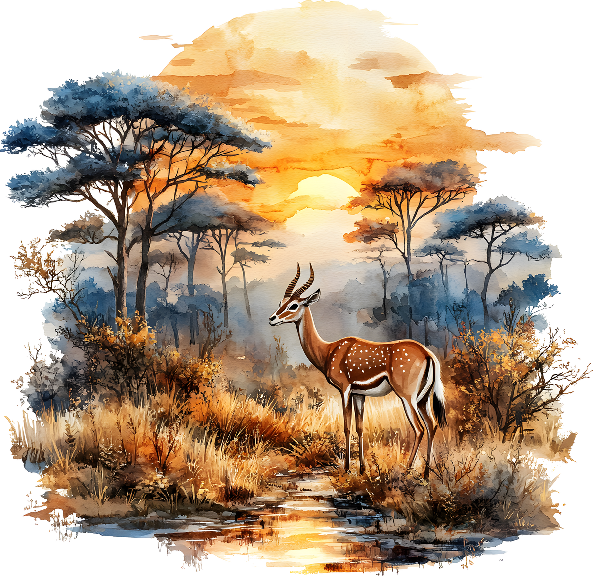 African Safari Animals Heat Transfer