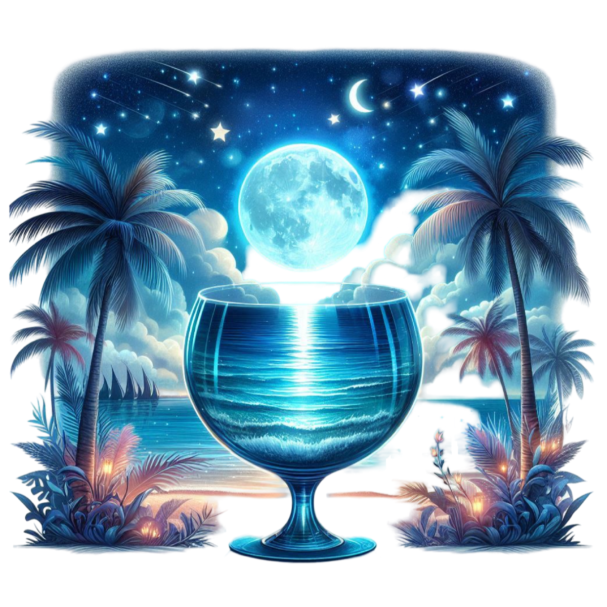 Tropical Sunset Cocktails Heat Transfer