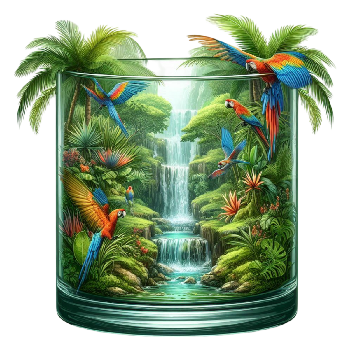 Tropical Sunset Cocktails Heat Transfer