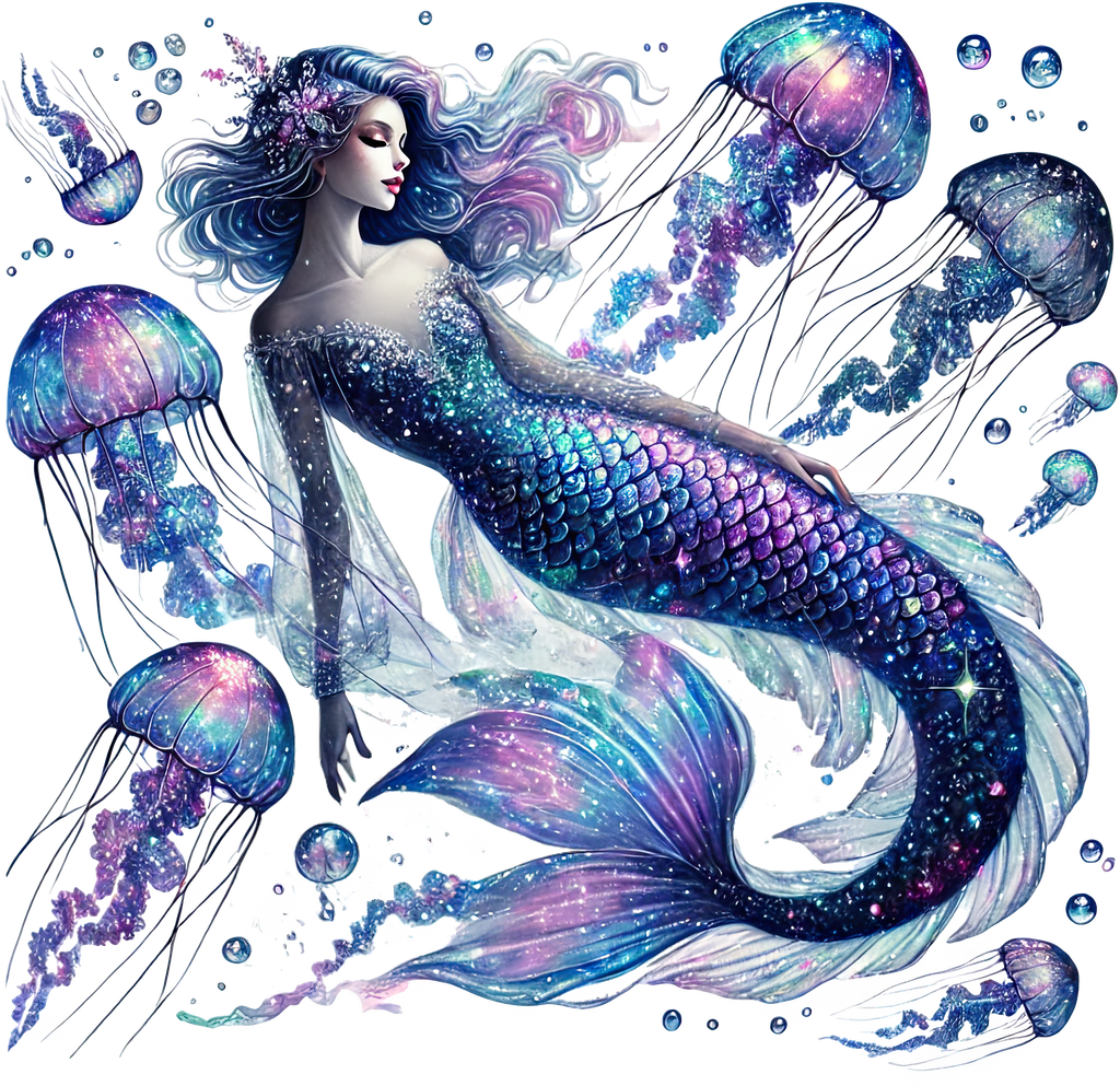 Mystic Mermaids Graphic T-shirt S-5X