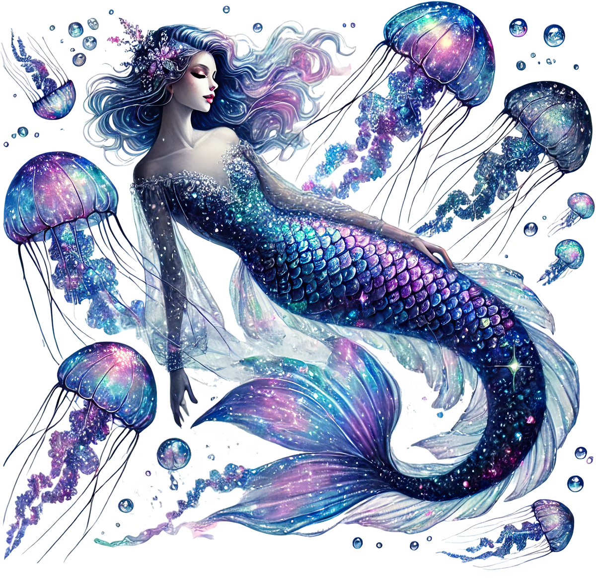 Mystic Mermaids Graphic T-shirt S-5X