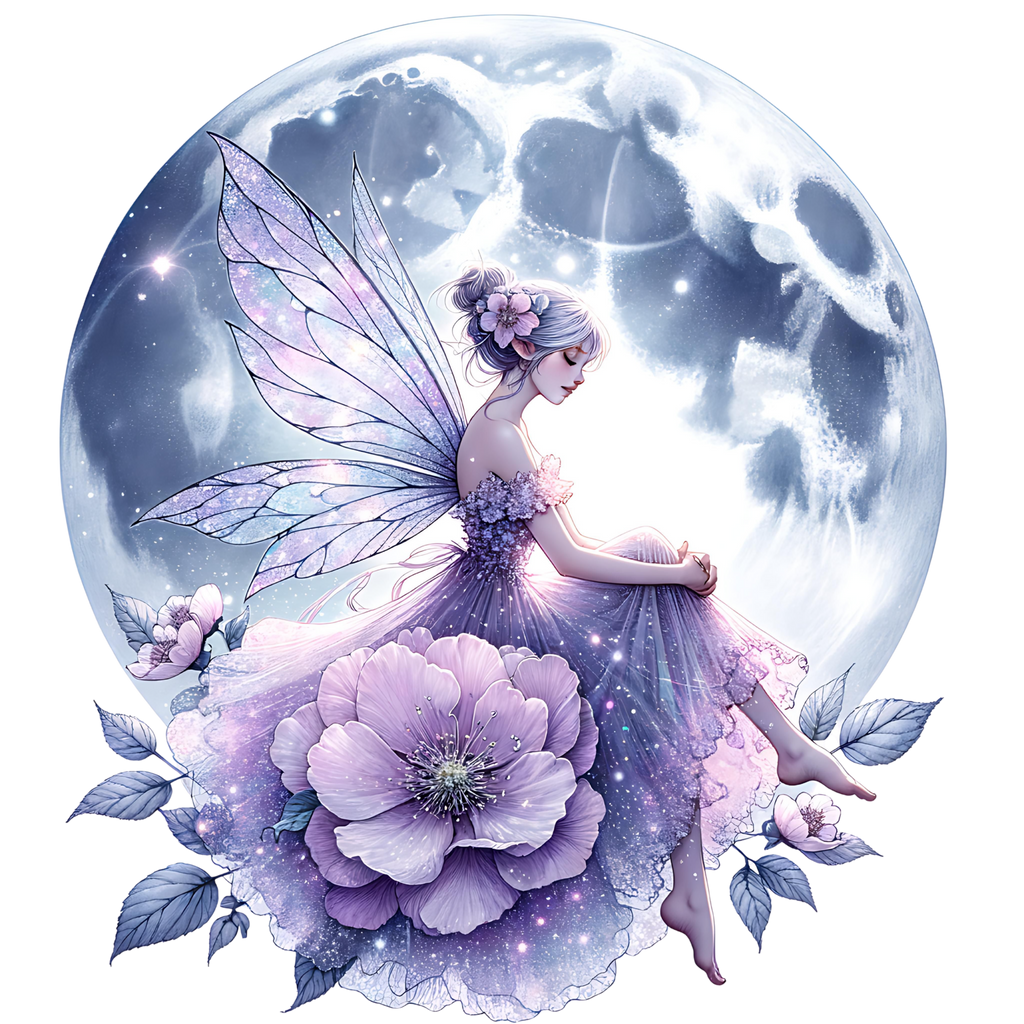 Purple Moon Fairies Heat Transfer