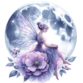 Purple Moon Fairies Heat Transfer