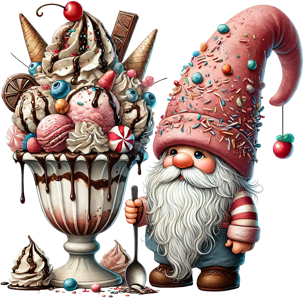 Ice Cream Gnome Heat Transfer