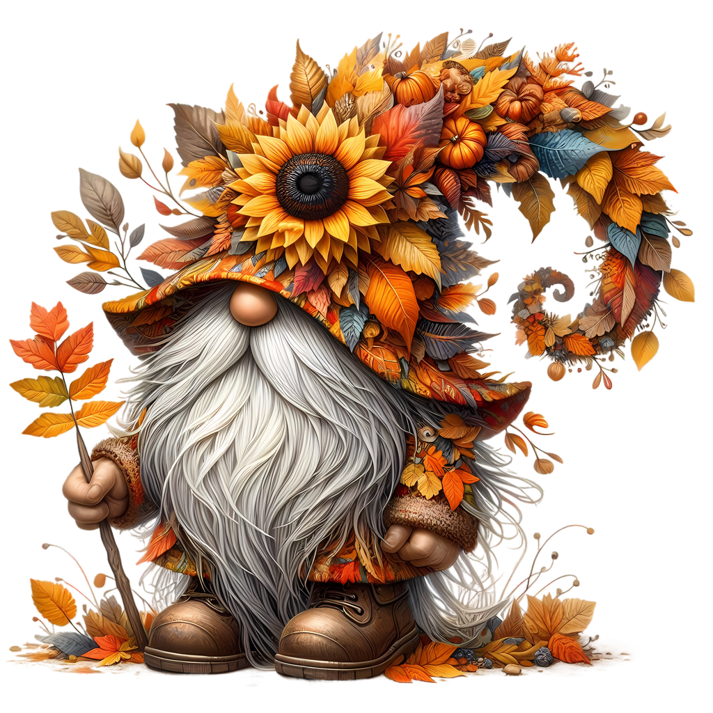 Cute Fall Gnomes Graphic T-shirt S-5X