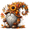 Cute Fall Gnomes Graphic T-shirt S-5X
