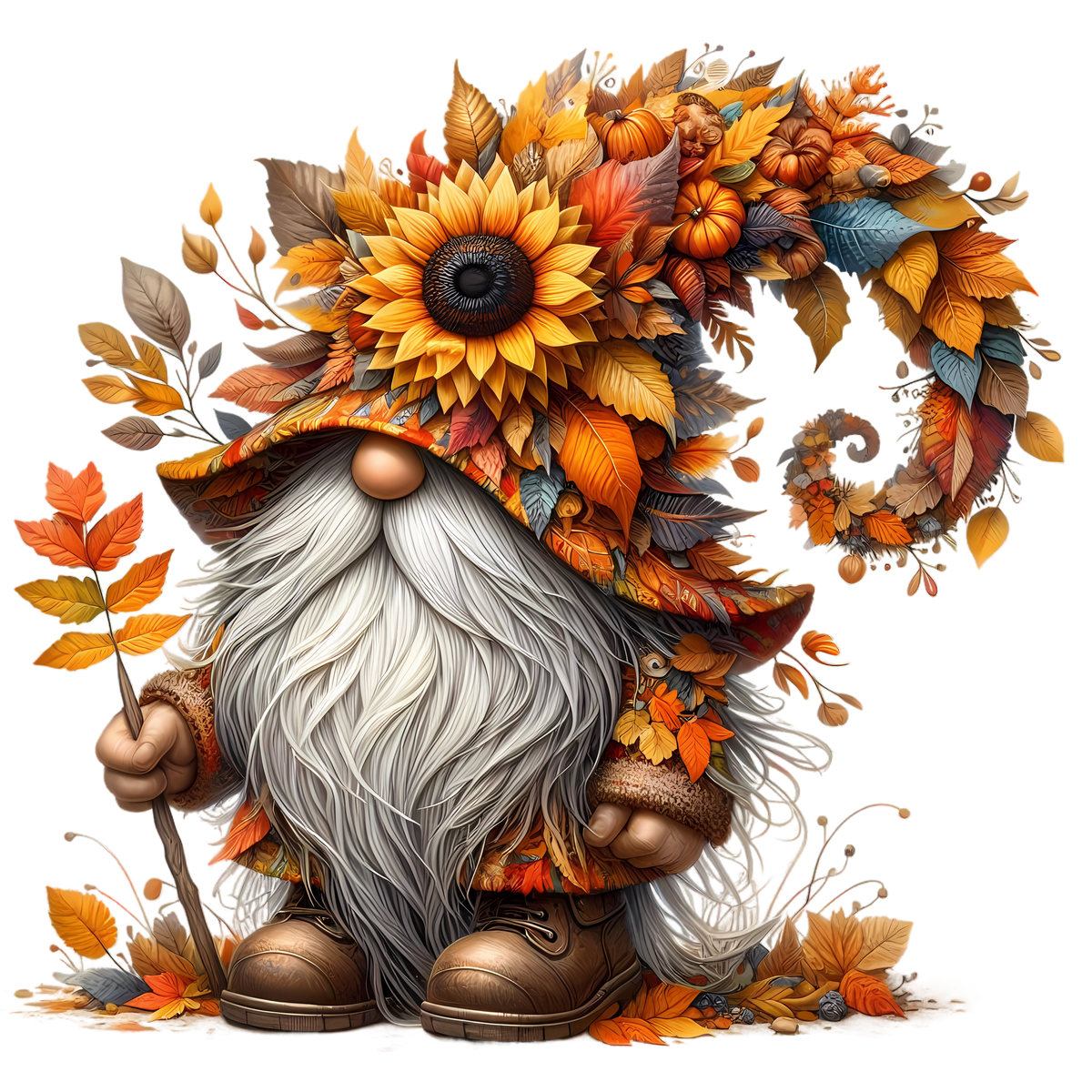 Cute Fall Gnomes Graphic T-shirt S-5X
