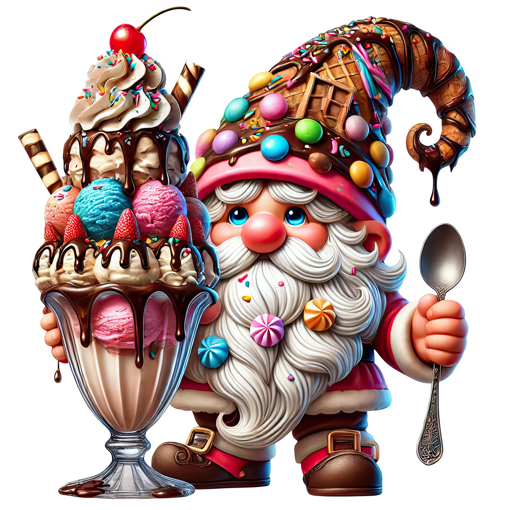 Ice Cream Gnome Heat Transfer