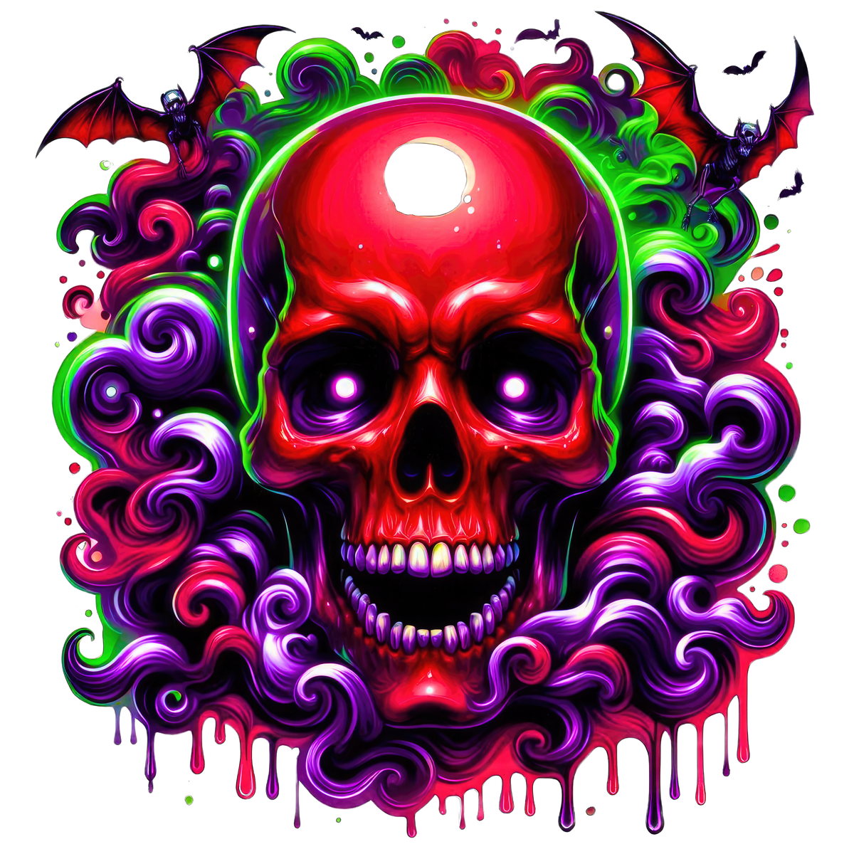 Horror Skulls Graphic T-shirt S-5X