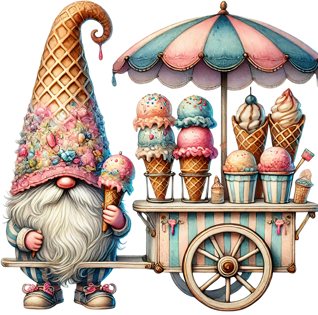 Ice Cream Gnome Heat Transfer
