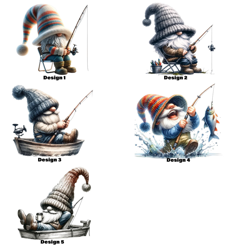 Fishing Gnome Graphic T-shirt S-5X