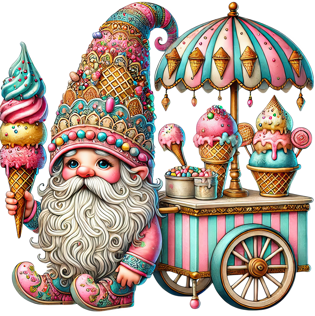 Ice Cream Gnome Heat Transfer